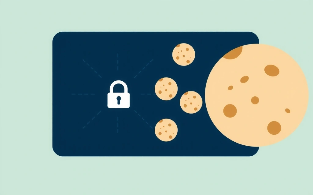 Illustration von Cookies auf einer Webseite